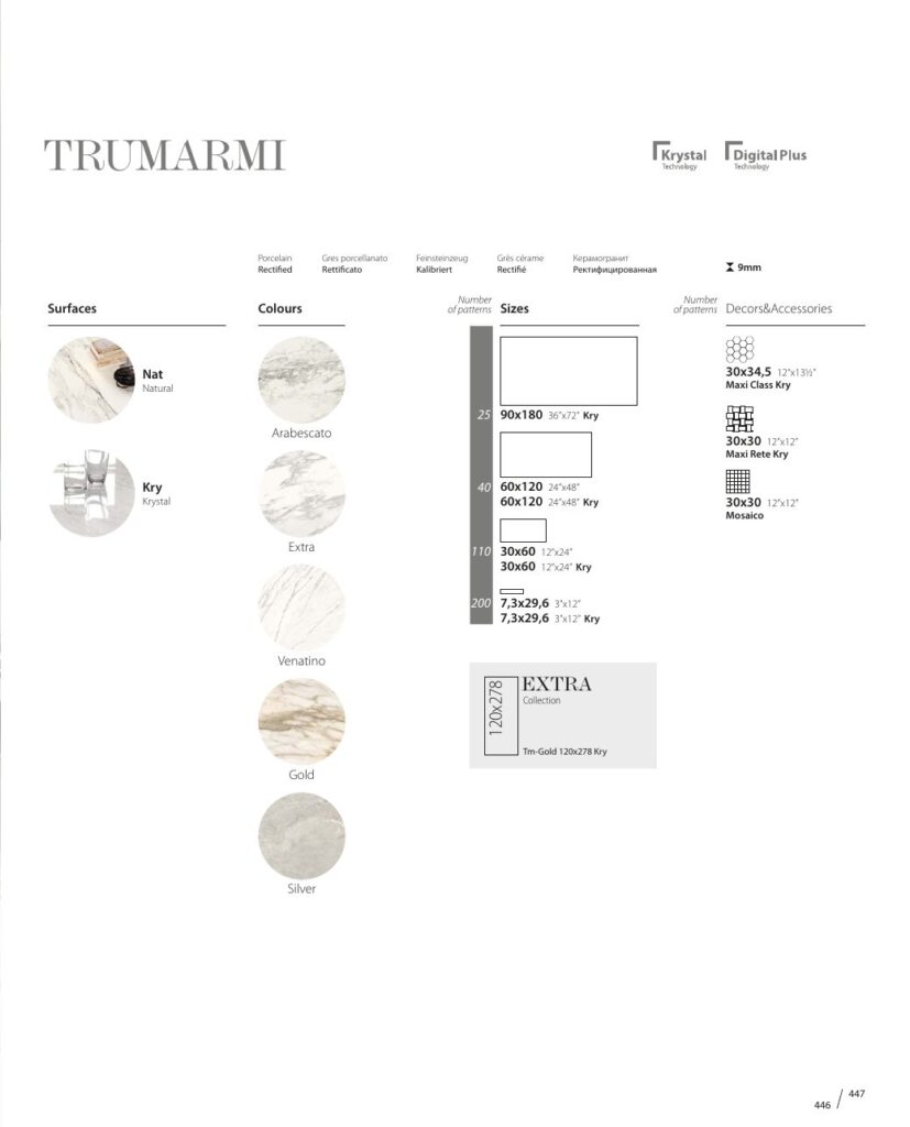 TRUMARMI カタログの1ページ目